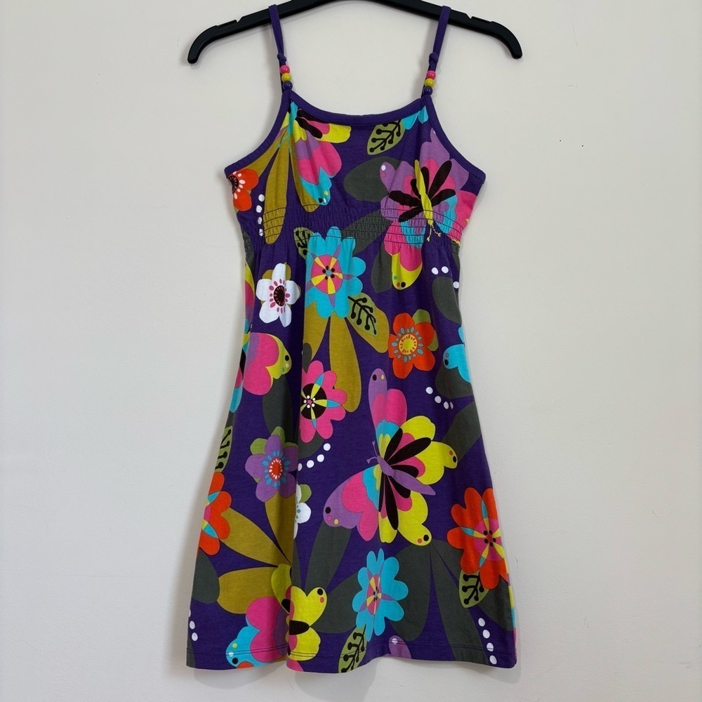 Circo big girls kids Purple and Pink Colorful Floral pullover Dress